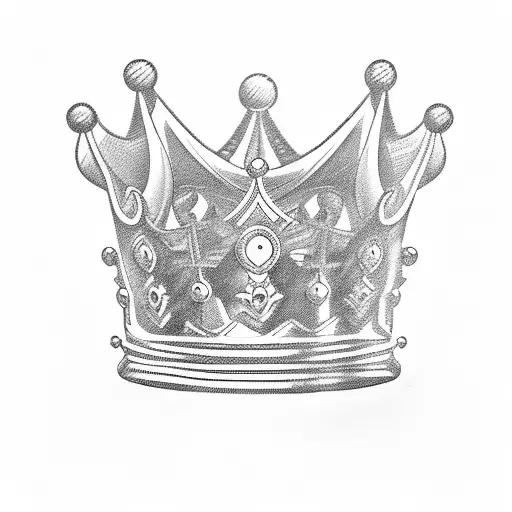 J with crown tattoo design idea