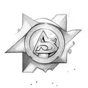 letter J with crown and superman symbol  tattoo design idea