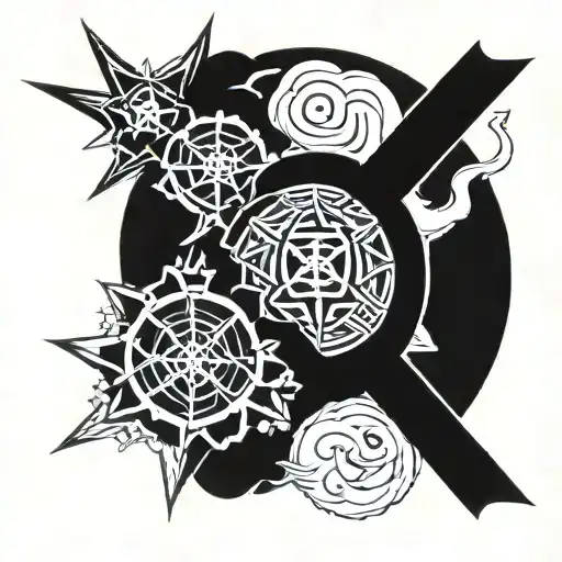 shuriken tattoo design idea