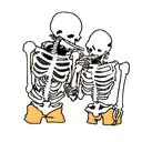 skeleton hand holding a cigarette and a beer tattoo design idea