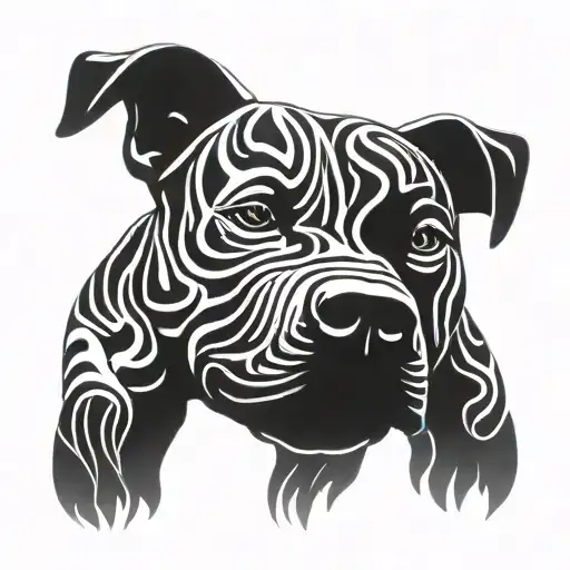 Pitbull tattoo design idea