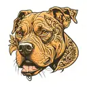 Pitbull tattoo design idea