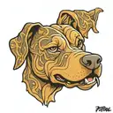Pitbull tattoo design idea