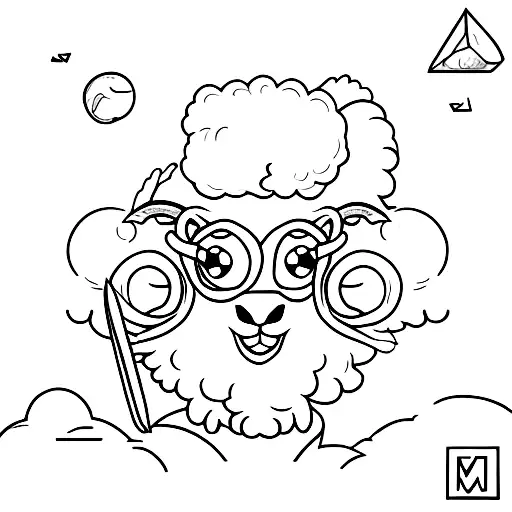 a sheep eating a carrot and an angry wolf sitting next to her tattoo design idea