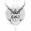 Odin Thor and Zeus sleeve tattoo tattoo design idea