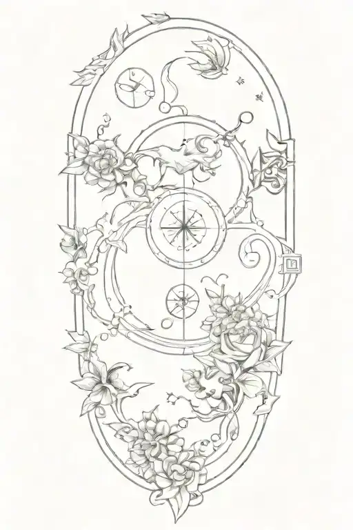 A upper arm sleeve featuring zodiac signs Libra, Taurus, Gemini tattoo design idea