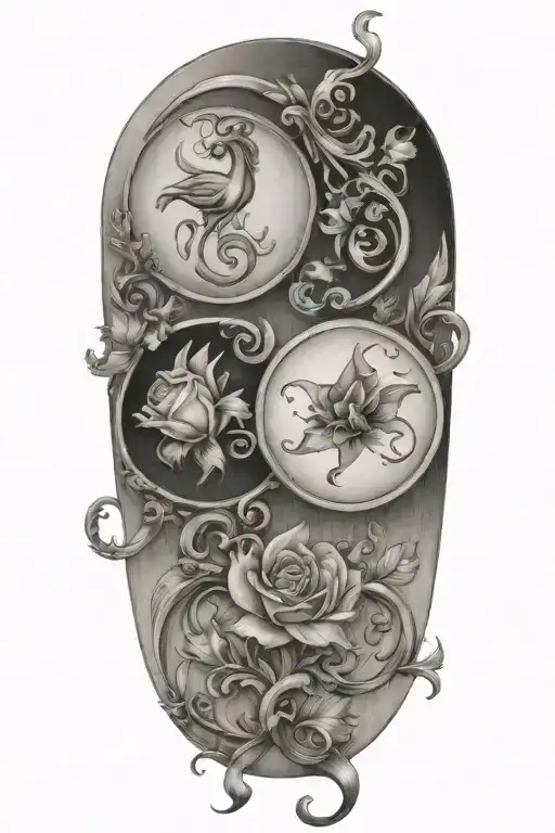 Gemini Libra Taurus tattoo design idea
