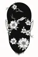 Gemini zodiac sign as person posing tattoo design idea