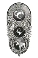 Gemini libra taurus zodiac sign tattoo design idea