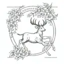 A mystical composition showcasing Taurus, Libra, and Gemini as celestial characters surrounded by an abundance of blooming flowers and enchanting nature elements tattoo design idea