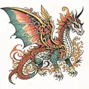 fairy dragon tattoo design idea