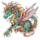 fairy dragon tattoo design idea