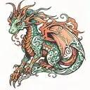 fairy dragon tattoo design idea