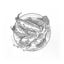 Koi Fish tattoo design idea