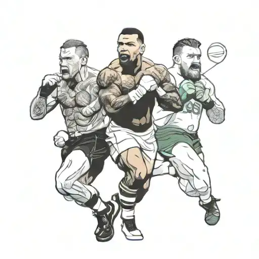 Mike Tyson, Conor mcgregor and beckham freekick tattoo design idea