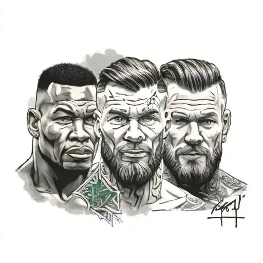 Mike Tyson, Conor mcgregor and David beckham tattoo design idea