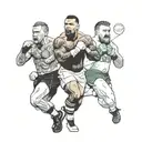 Mike Tyson, Conor mcgregor and beckham freekick tattoo design idea
