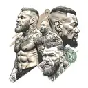 Mike Tyson, Conor mcgregor and beckham freekick tattoo design idea