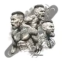 Mike Tyson, Conor mcgregor and beckham freekick tattoo design idea