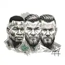 Mike Tyson, Conor mcgregor and David beckham tattoo design idea