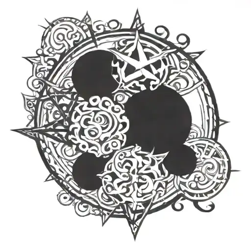 chaos and order tattoo design idea