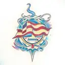 letters j, g and R tattoo design idea