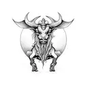 calf baphomet  tattoo design idea
