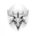 calf baphomet  tattoo design idea