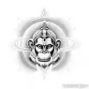 Hanuman chalisa in infinity sign tattoo design idea