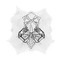 cross middle finger tattoo design idea