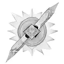 cross middle finger tattoo design idea