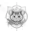 Possum tattoo design idea
