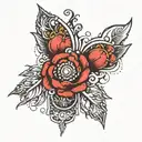 Press the button tattoo design idea