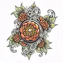 Press the button tattoo design idea