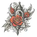 Press the button tattoo design idea