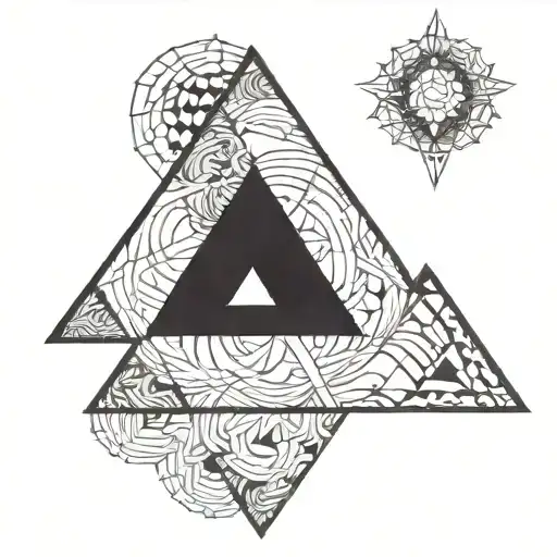 triangle tattoo design idea