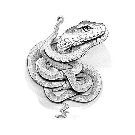 Stippling Snake, an art print by Campbell King - INPRNT
