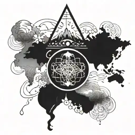 Wanderlust tattoo design idea