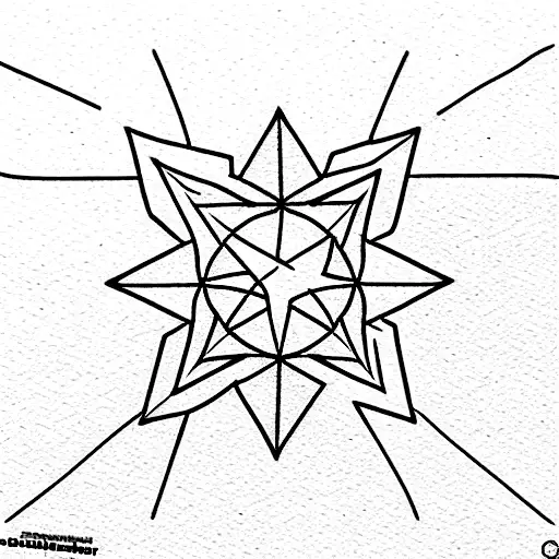 fesselnder Stern des Glücks tattoo design idea