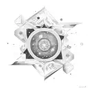 fesselnde Sterne des Glücks tattoo design idea