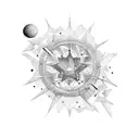 fesselnde Sterne des Glücks tattoo design idea