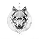 tribal wolf tattoo design idea