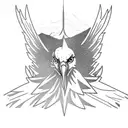 eagle soaring above mountains tattoo design idea