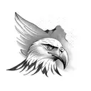 eagle soaring above mountains tattoo design idea