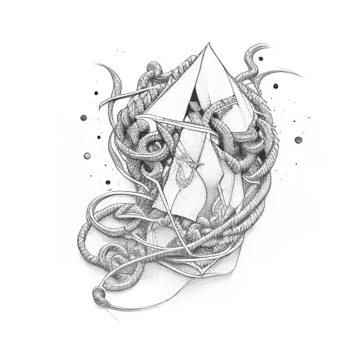 rope that looks perfect on one end while withered on the other end tattoo design idea