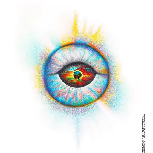 half sun tattoo design idea