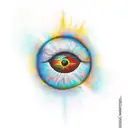 half sun tattoo design idea