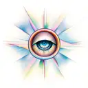 half sun tattoo design idea