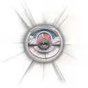 half sun tattoo design idea