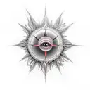 half sun tattoo design idea